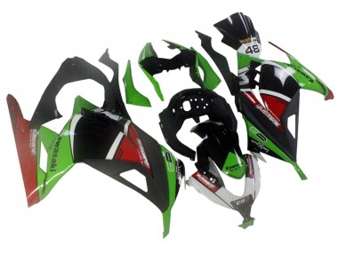 Cheap 2013-2024 Kawasaki EX300 Motorcycle Fairings - Green White Red Black Elf