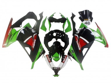 Cheap 2013-2024 Kawasaki EX300 Motorcycle Fairings - Green White Red Black Elf
