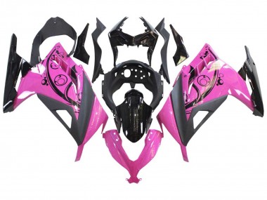Cheap 2013-2024 Kawasaki EX300 Motorcycle Fairings - Pink Black