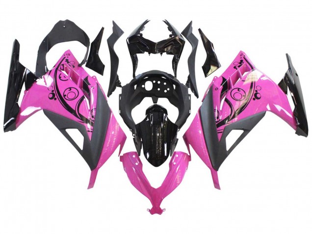 2013-2024 Kawasaki EX300 Motorcycle Fairings - Pink Black