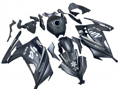 Cheap 2013-2024 Kawasaki EX300 Motorcycle Fairings - Matte Black White Elf Snow