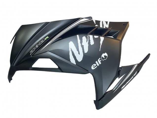 2013-2024 Kawasaki EX300 Motorcycle Fairings - Matte Black White Elf Snow
