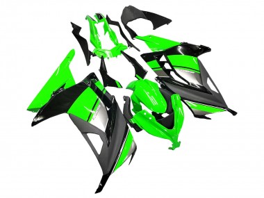 Cheap 2013-2024 Kawasaki EX300 Motorcycle Fairings - Green Silver Black