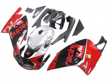 Cheap 2000-2005 Aprilia RS125 Motorcycle Fairings - Red Black Silver Racing