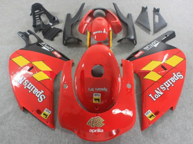 2000-2005 Aprilia RS125 Motorcycle Fairings - Red Yellow Black Spains No1