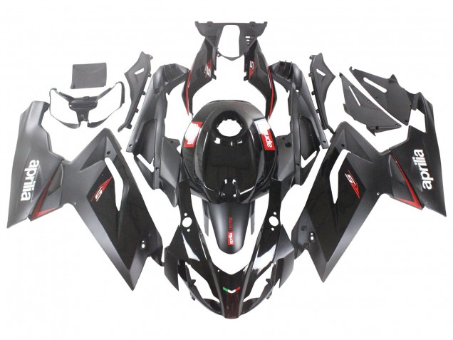 2006-2011 Aprilia RS125 Motorcycle Fairings - Glossy Black Red White Decal