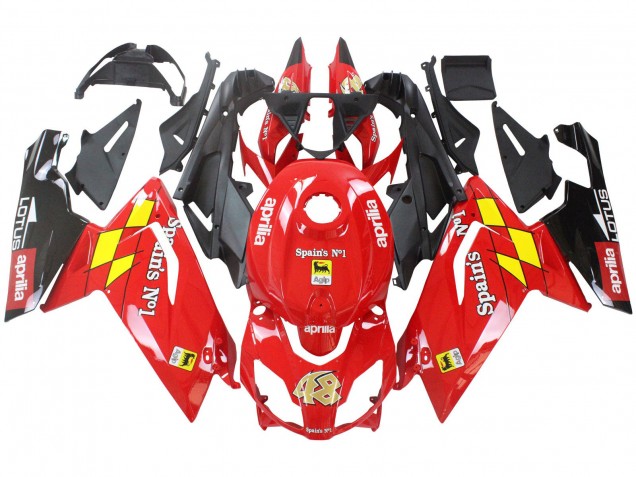 2006-2011 Aprilia RS125 Motorcycle Fairings - Red White Yellow Black