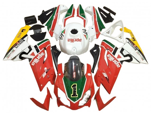 2006-2011 Aprilia RS125 Motorcycle Fairings - White Red Green