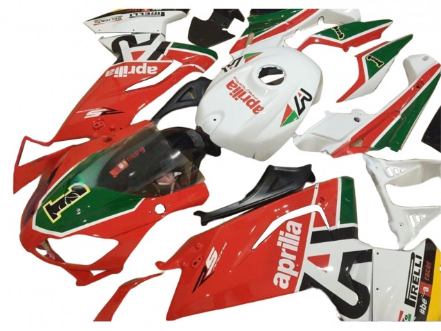 2006-2011 Aprilia RS125 Motorcycle Fairings - White Red Green
