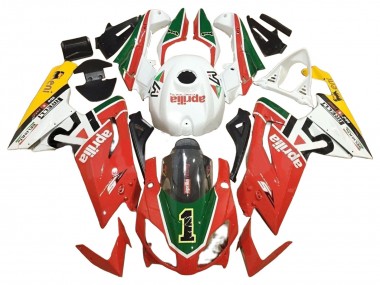 Cheap 2006-2011 Aprilia RS125 Motorcycle Fairings - White Red Green