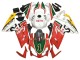 2006-2011 Aprilia RS125 Motorcycle Fairings - White Red Green