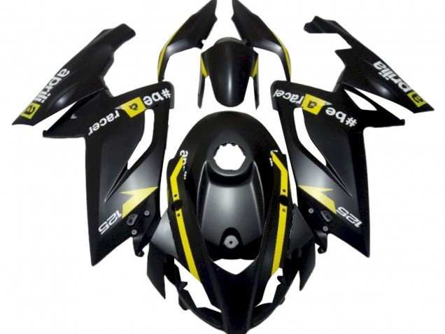 2006-2011 Aprilia RS125 Motorcycle Fairings - Matte Black Yellow
