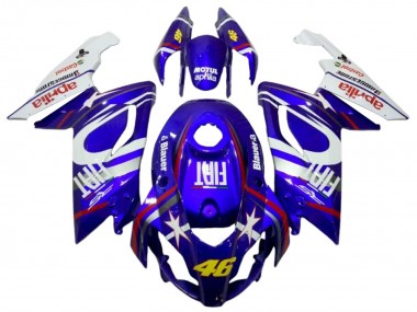 Cheap 2006-2011 Aprilia RS125 Motorcycle Fairings - White Blue Fiat 46