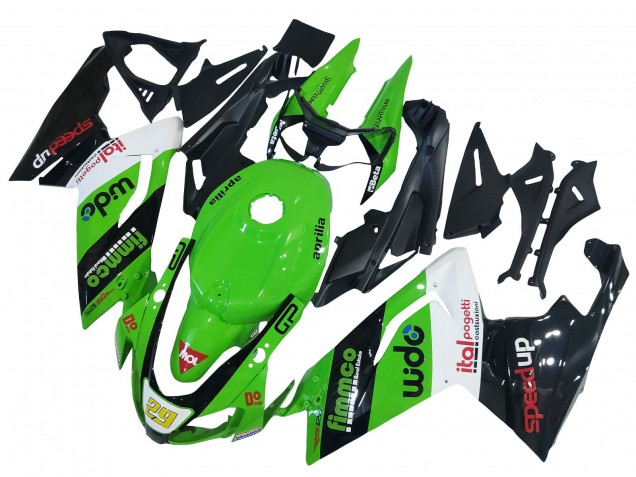 2006-2011 Aprilia RS125 Motorcycle Fairing - Green White Black