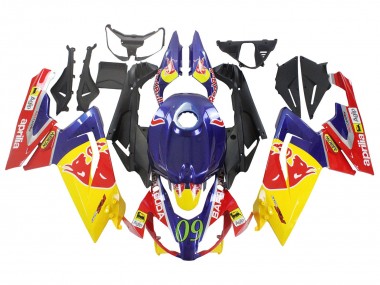 Cheap 2006-2011 Aprilia RS125 Motorcycle Fairings - Yellow Dark Blue Red Bull