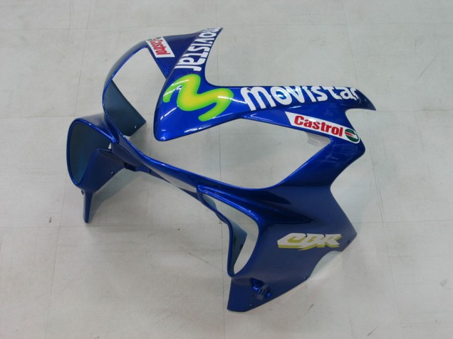 2004-2007 Honda CBR600 F4i Motorcycle Fairings - Blue Yellow Green MoviStar