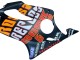 2004-2007 Honda CBR600 F4i Motorcycle Fairings - Matte Black Orange Rossi