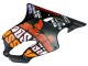 2004-2007 Honda CBR600 F4i Motorcycle Fairings - Matte Black Orange Rossi