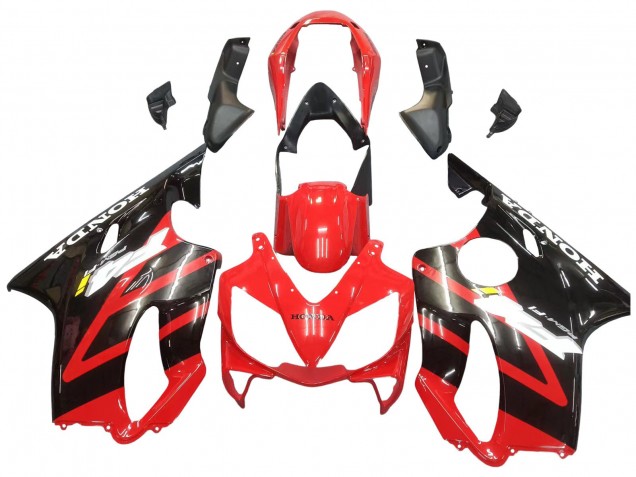 2004-2007 Honda CBR600 F4i Motorcycle Fairing - Red Glossy Black