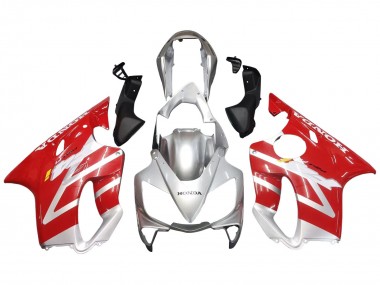 Cheap 2004-2007 Honda CBR600 F4i Motorcycle Fairings - Silver Red