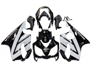 Cheap 2004-2007 Honda CBR600 F4i Motorcycle Fairings - White Glossy Black