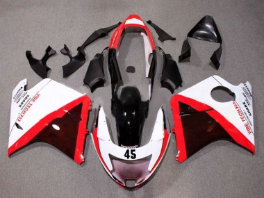 Cheap 1996-2007 Honda CBR1100XX Blackbird Motorcycle Fairings - White Red Glossy Black