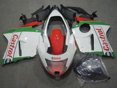 Cheap 1996-2007 Honda CBR1100XX Blackbird Motorcycle Fairings - White Red Green Castrol