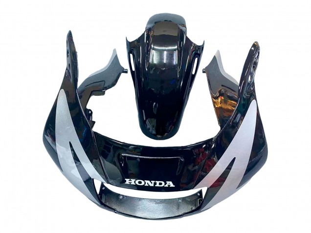 1991-1994 Honda CBR600 F2 Motorcycle Fairings - Silver Glossy Black