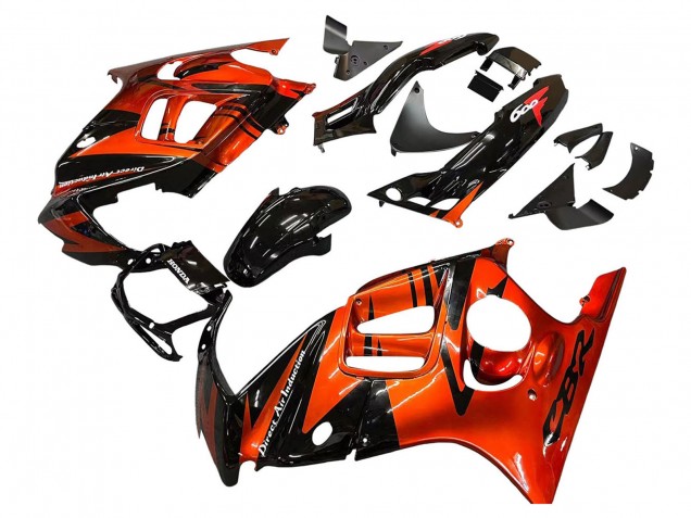 1995-1996 Honda CBR600 F3 Motorcycle Fairings - Orange Glossy Black