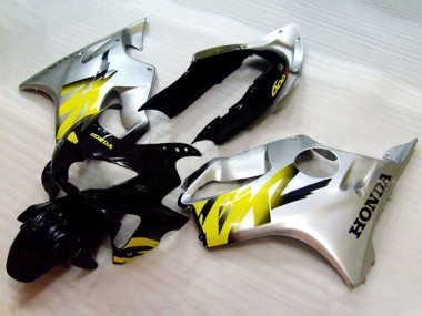 Cheap 1999-2000 Honda CBR600 F4 Motorcycle Fairings - Silver Yellow Glossy Black