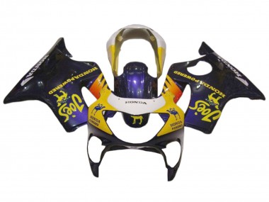 Cheap 1999-2000 Honda CBR600 F4 Motorcycle Fairings - White Yellow Glossy Black Joes