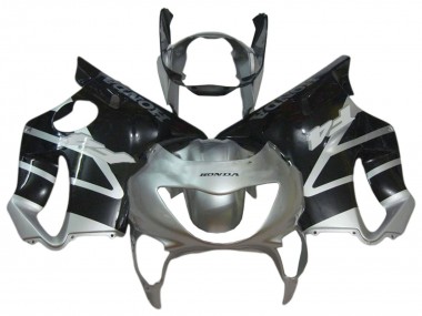 Cheap 1999-2000 Honda CBR600 F4 Motorcycle Fairings - Silver Glossy Black