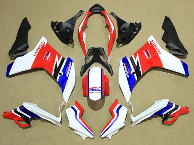 2011-2013 Honda CBR600F Motorcycle Fairings - White Red Blue