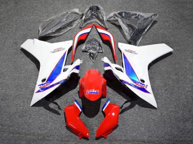 Cheap 2011-2013 Honda CBR600F Motorcycle Fairing - White Red Blue HRC