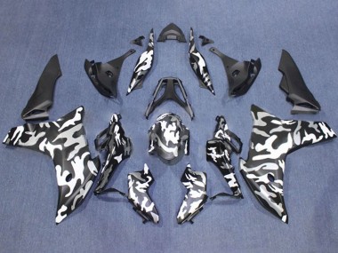 Cheap 2011-2013 Honda CBR600F Motorcycle Fairings - Black White Camouflage