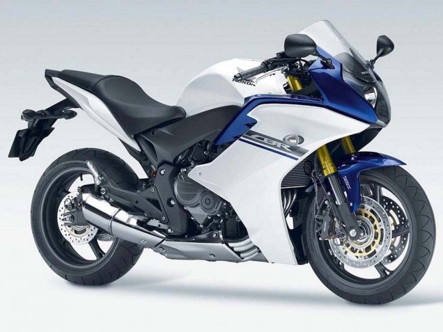 2011-2013 Honda CBR600F Motorcycle Fairings - White Blue