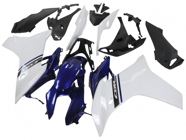 2011-2013 Honda CBR600F Motorcycle Fairings - White Blue