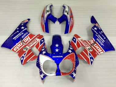 Cheap 1992-1993 Honda CBR900RR 893 Motorcycle Fairings - White Red Blue Star Castrol
