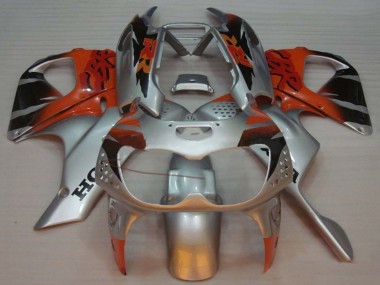 Cheap 1992-1993 Honda CBR900RR 893 Motorcycle Fairings - Silver Orange Glossy Black