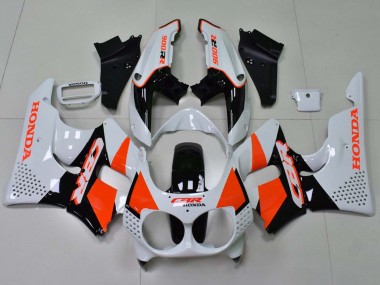 Cheap 1992-1993 Honda CBR900RR 893 Motorcycle Fairings - White Orange Glossy Black