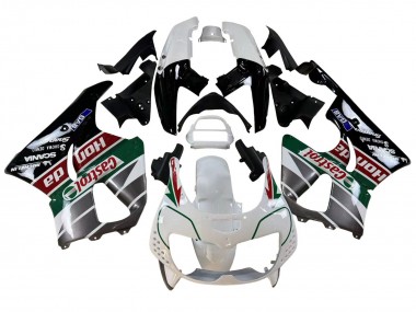 Cheap 1996-1997 Honda CBR900RR 893 Motorcycle Fairings - White Green Grey Glossy Black Castrol