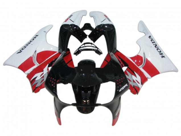 1998-1999 Honda CBR900RR 919 Motorcycle Fairings - White Red Glossy Black