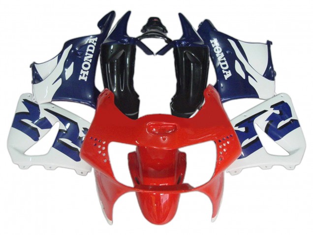 1998-1999 Honda CBR900RR 919 Motorcycle Fairings - White Red Blue