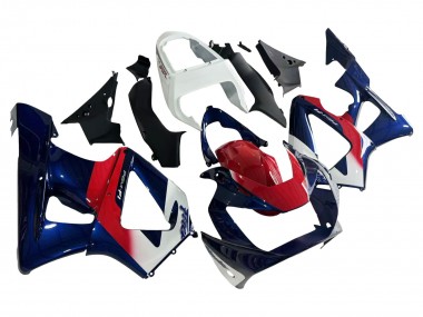 Cheap 2000-2001 Honda CBR900RR 929 Motorcycle Fairing - White Red Blue