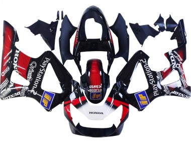 Cheap 2000-2001 Honda CBR900RR 929 Motorcycle Fairings - Red White Glossy Black PlayStation 2