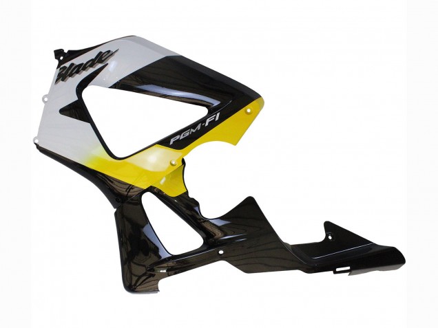 2000-2001 Honda CBR900RR 929 Motorcycle Fairings - White Yellow Glossy Black