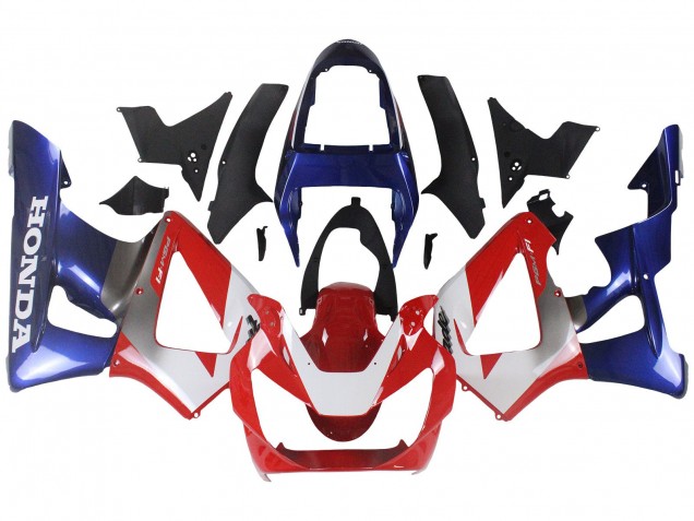 2000-2001 Honda CBR900RR 929 Motorcycle Fairings - Silver Red Blue