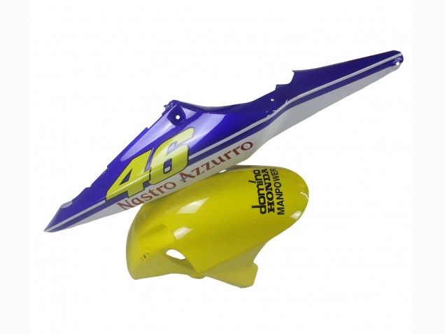 2002-2003 Honda CBR900RR 954 Motorcycle Fairings - Blue Yellow Glossy Black Red Nastro Azzurro 46