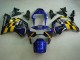 2002-2003 Honda CBR900RR 954 Motorcycle Fairings - Blue Yellow Glossy Black Telefumica MoviStar Castrol