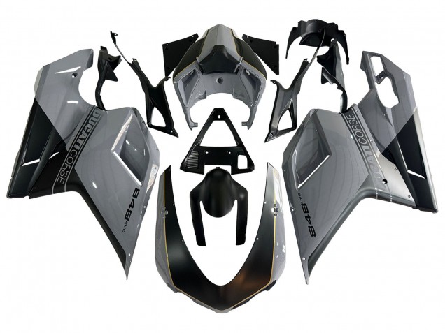2007-2014 Ducati 848 Motorcycle Fairings - Silver Gold Matte Black